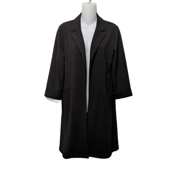 NWT CHOCOLATE USA Black Long Cuffed Blazer M - Picture 2 of 10